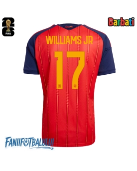 Spania Nico Williams #17 Tricou Fotbal Replică Mondial 2026 Barbati Acasa